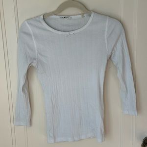 White Doen Pointelle Top Size S